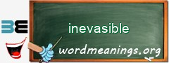 WordMeaning blackboard for inevasible